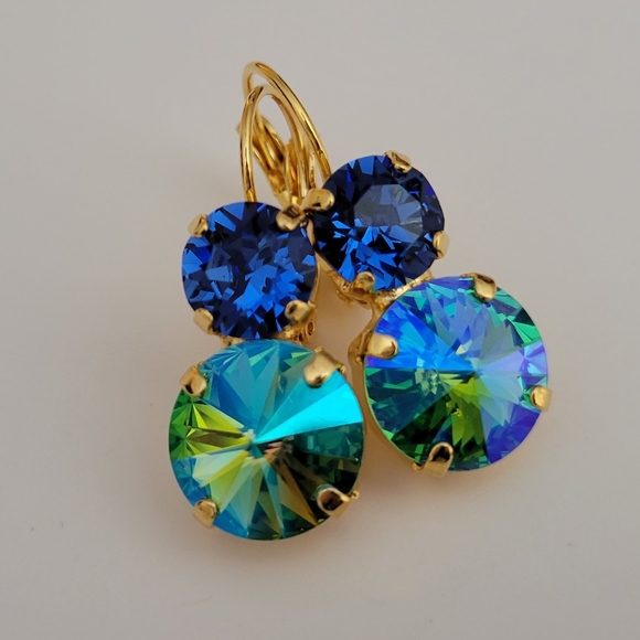 Austrian Crystal Earrings in Gold - Picture 10 of 12